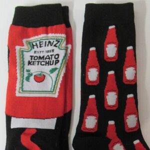 2 Pair of EUC Heinz Tomato Ketchup Socks